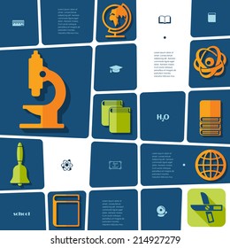 Education flat infographic