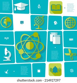 Education flat infographic