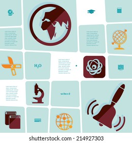 Education flat infographic