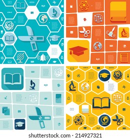 Education flat infographic