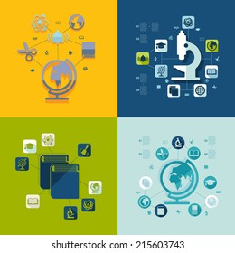 Education flat infographic
