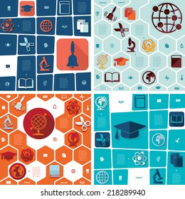 Education flat infographic flat infographic