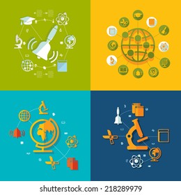Education flat infographic