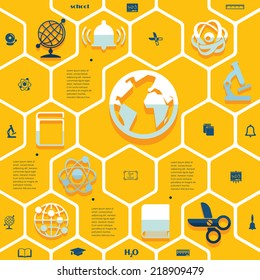 Education flat infographic