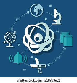 Education flat infographic