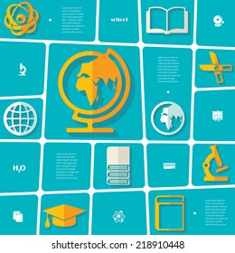 Education flat infographic