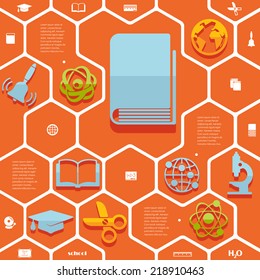 Education flat infographic