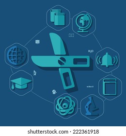 education flat infographic