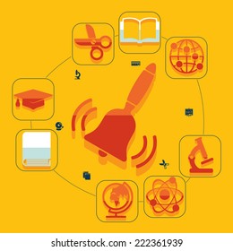 education flat infographic