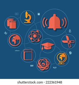 education flat infographic