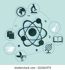 education flat infographic