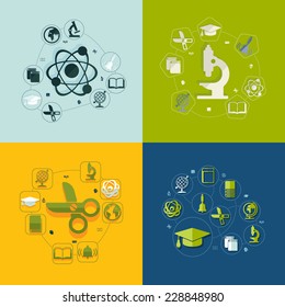 education flat infographic