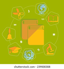 education flat infographic
