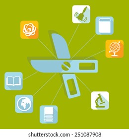 Education flat infographic