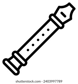 education flute vector object illustration