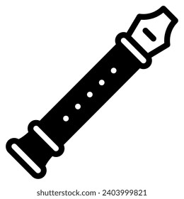 education flute vector object illustration