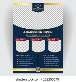 Education flyer brochure creative design. The template design trendy  layout. For the advertising business Education, school, institution learning, university,  company concept. Layout template in A4 