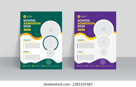 Education flyer design and professional leaflet template