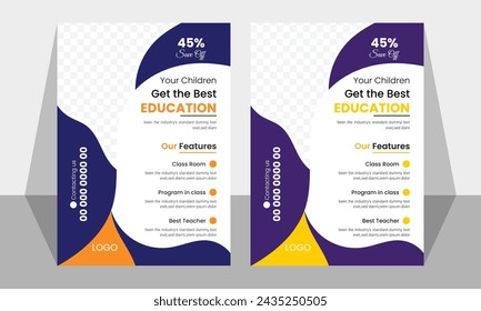 education flyer design template free vector