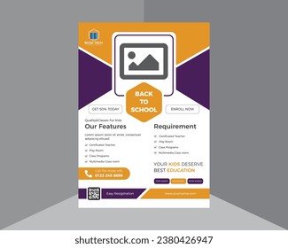 Design-Vektorvorlage für Bildungsflyer