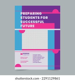 Education Flyer Template. A clean, modern, and high-quality design of Flyer vector design. Editable and customize template flyer