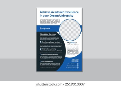 Education Flyer Template Design für Auslandsstudium