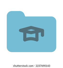 education folder icon solid color