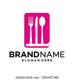 Education food Icon. Book Logo Design Template Illustration Vector