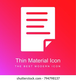 Education Form red and pink gradient material white icon minimal design