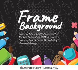 education frame background concept illustration vector design 