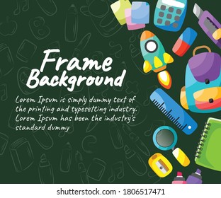 education frame background concept illustration vector design 