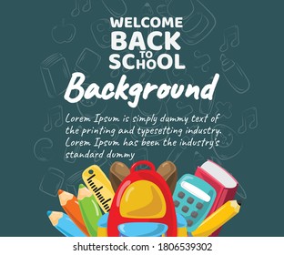 ilustración de fondo de marco educativo diseño vectorial 6