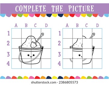 Education game for children complete the picture 