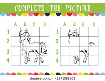 Education game for children complete the picture 