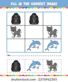 Education game for children Fill In The Correct Image