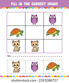 Education game for children Fill In The Correct Image