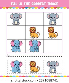 Education game for children Fill In The Correct Image