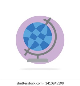 Education, Geography, Globe Abstract Circle Background Flat color Icon