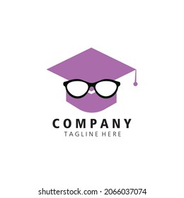 education glasses company logo vector design