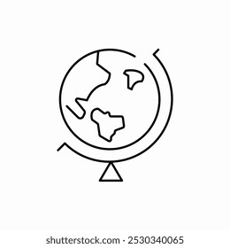 vetor de sinal de ícone do globo educacional