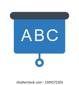 education glyph colour vector icon