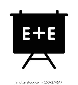 education glyph flat vector icon