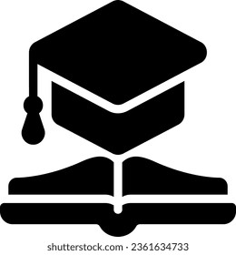 education glyph icon illustration vector