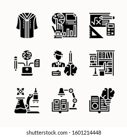 Education of Glyph vector icons