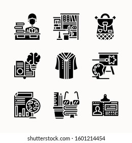 Education of Glyph vector icons