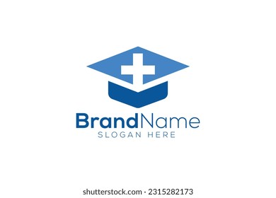 Plantilla de diseño de grado de educación y logotipo más