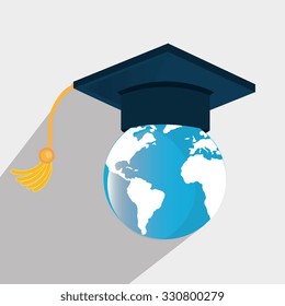 Education, graduation and academic trainning graphic design, vector illustration.