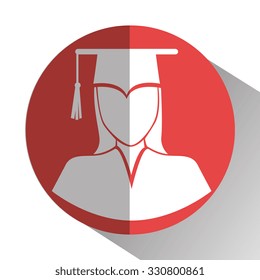 Education, graduation and academic trainning graphic design, vector illustration.