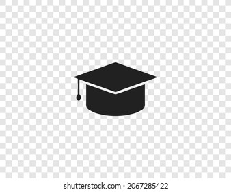 Education, graduation hat icon. Vector illustration. Flat design.