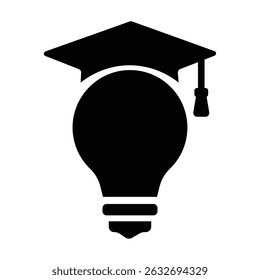 Conjunto de ícones de educação e graduação incluindo símbolos de estudante, diploma, ideia, livro e escola - perfeito para conteúdo acadêmico, universitário, de e-learning e relacionado à escola.

